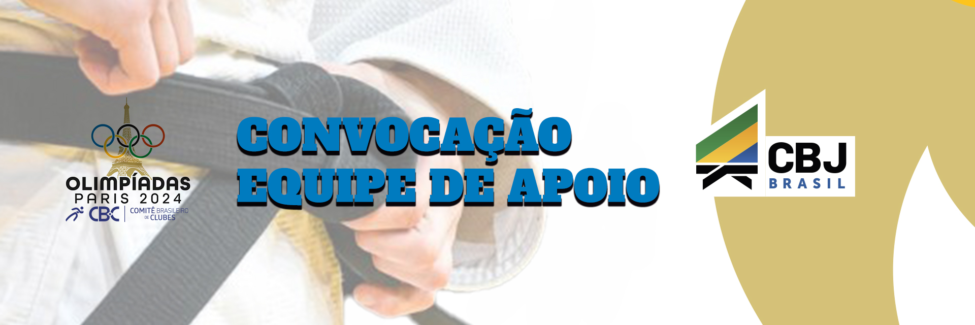 Judô brasileiro em Paris 2024: convocada equipe de apoio com atletas de Clubes apoiados pelo CBC