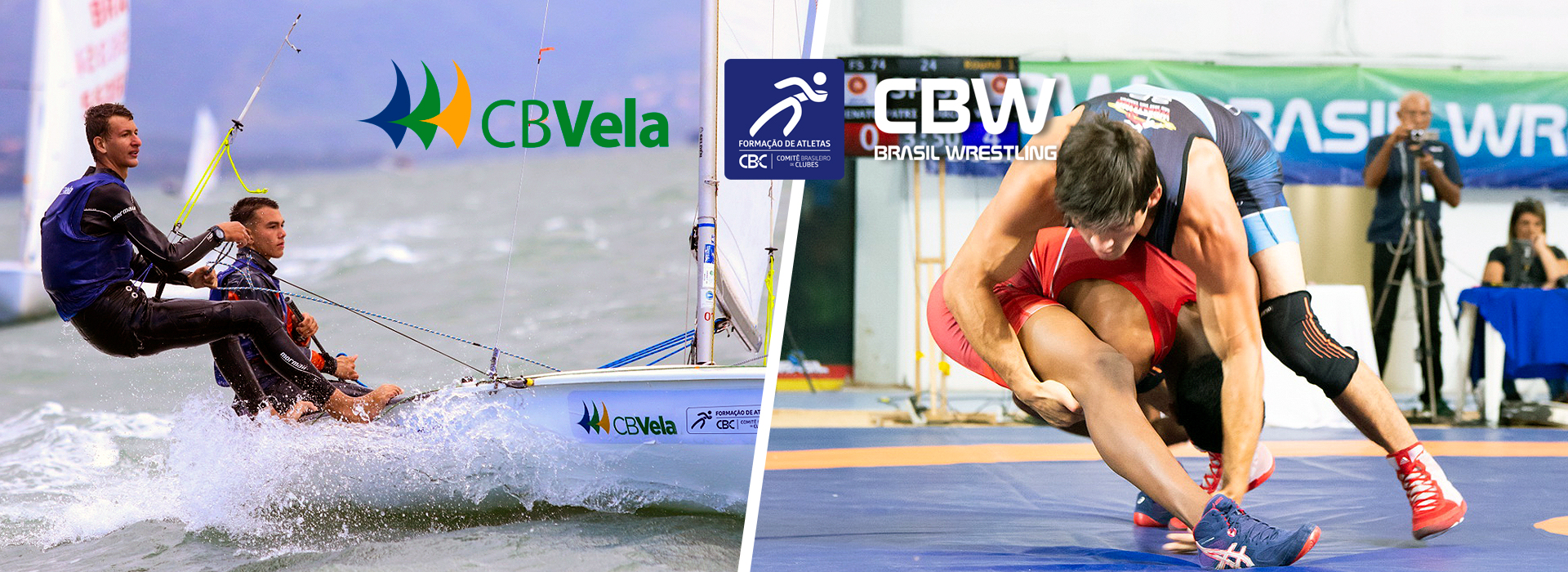 Atletas em ação nos CBI® de Vela e Wrestling 