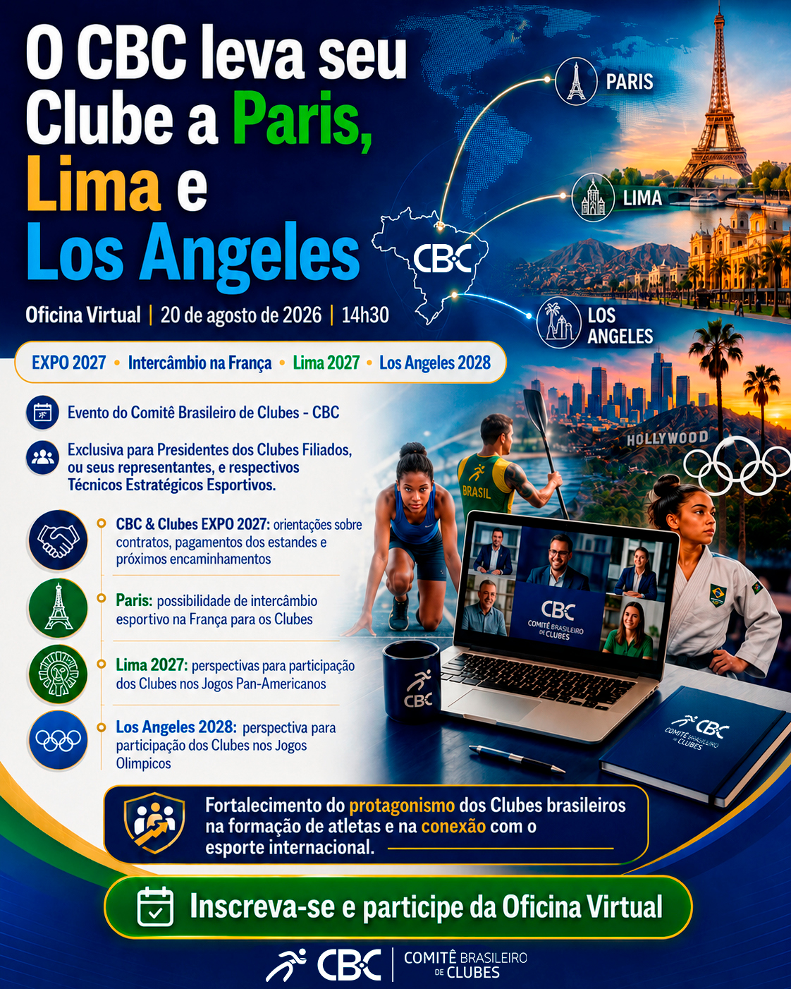 O CBC leva seu Clube a Paris, Lima e Los Angeles