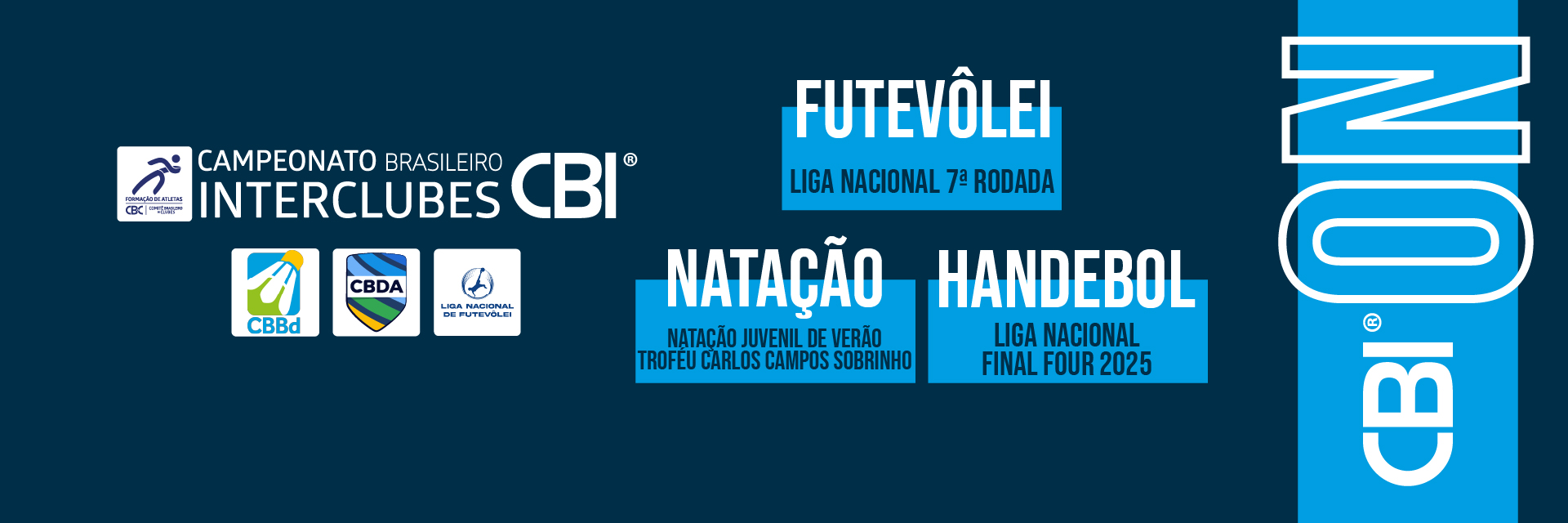 CBI® ON: Futevôlei, Natação e Handebol agitam o calendário nacional com novas etapas 