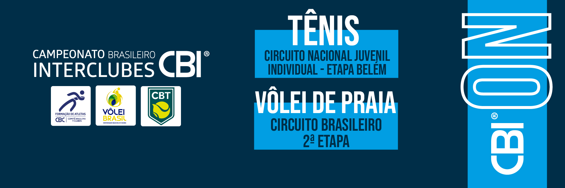 CBI® ON: Campeonatos movimentam Tênis e Vôlei de Praia nos próximos dias pelo Brasil