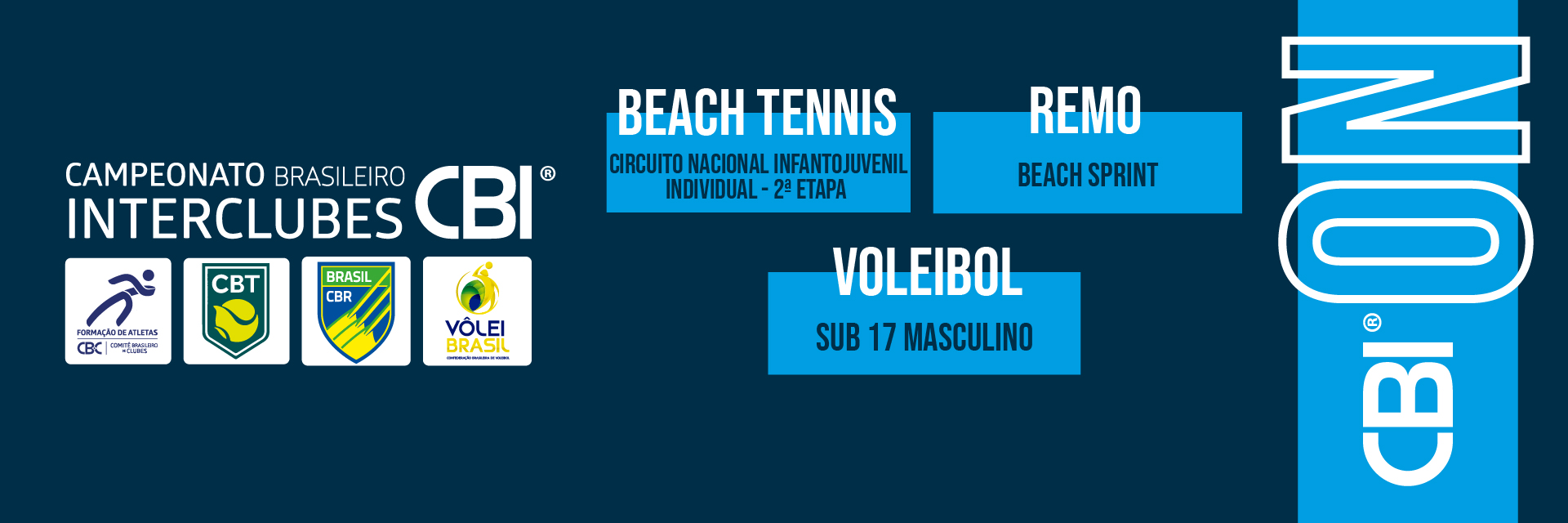 CBI® ON: Beach Tennis, Remo e Voleibol movimentam a semana dos Campeonatos Brasileiros Interclubes 