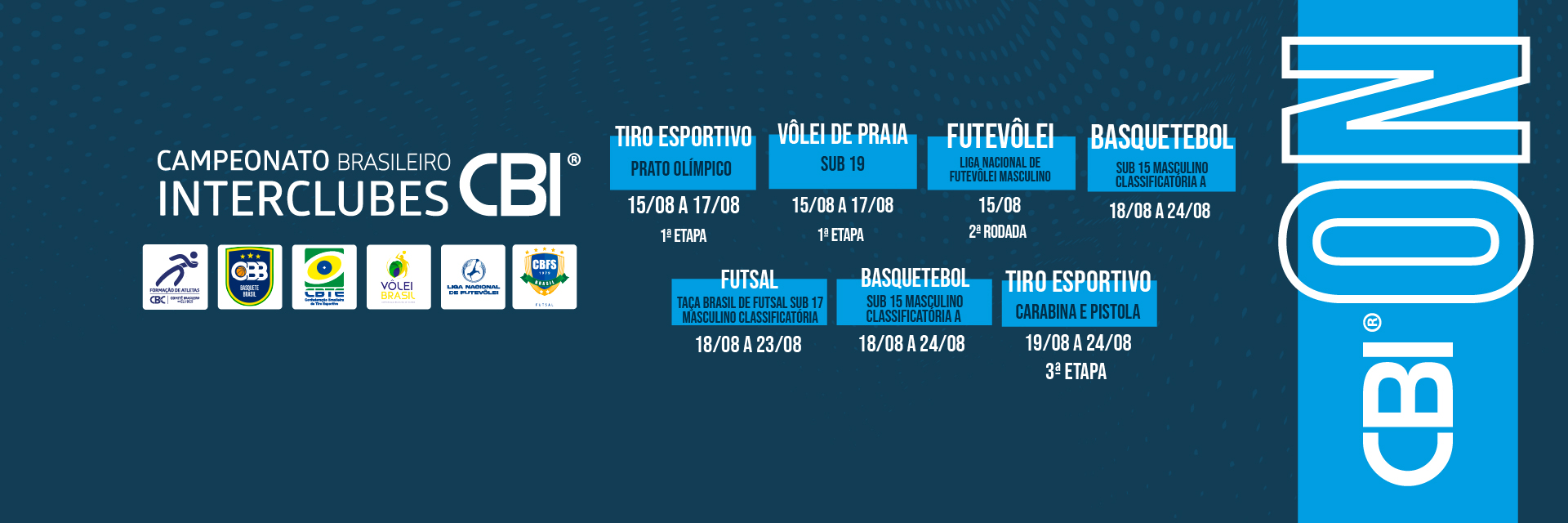 Semana será marcada por grandes disputas de CBI®