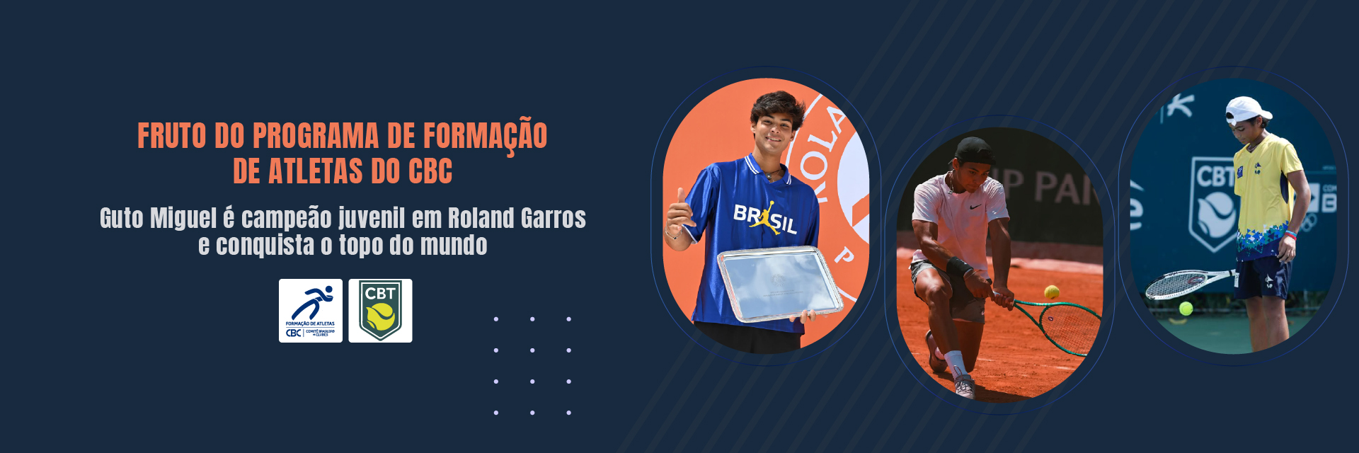 Fruto do Programa de Formação de Atletas do CBC, Guto Miguel é campeão juvenil em Roland Garros e conquista o topo do mundo