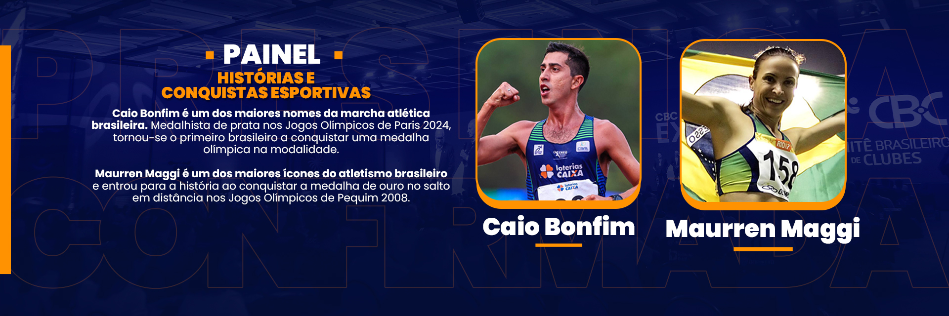 Grandes nomes do atletismo brasileiro confirmados no Fórum Nacional de Formação Esportiva e CBC & Clubes EXPO