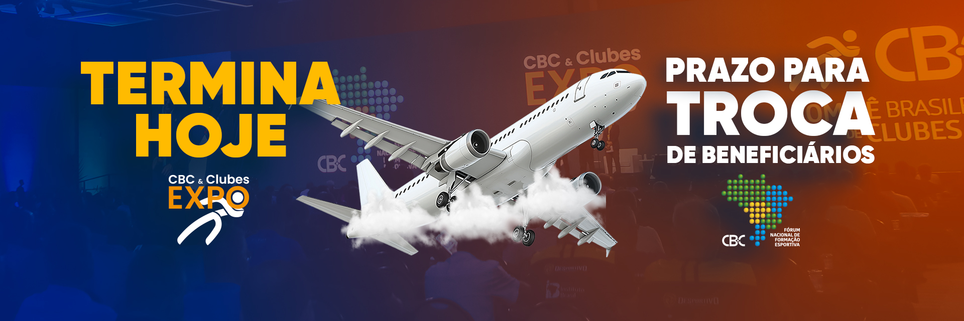 Último dia para substituição de participantes no Fórum Nacional de Formação Esportiva 2026 e no CBC & Clubes EXPO