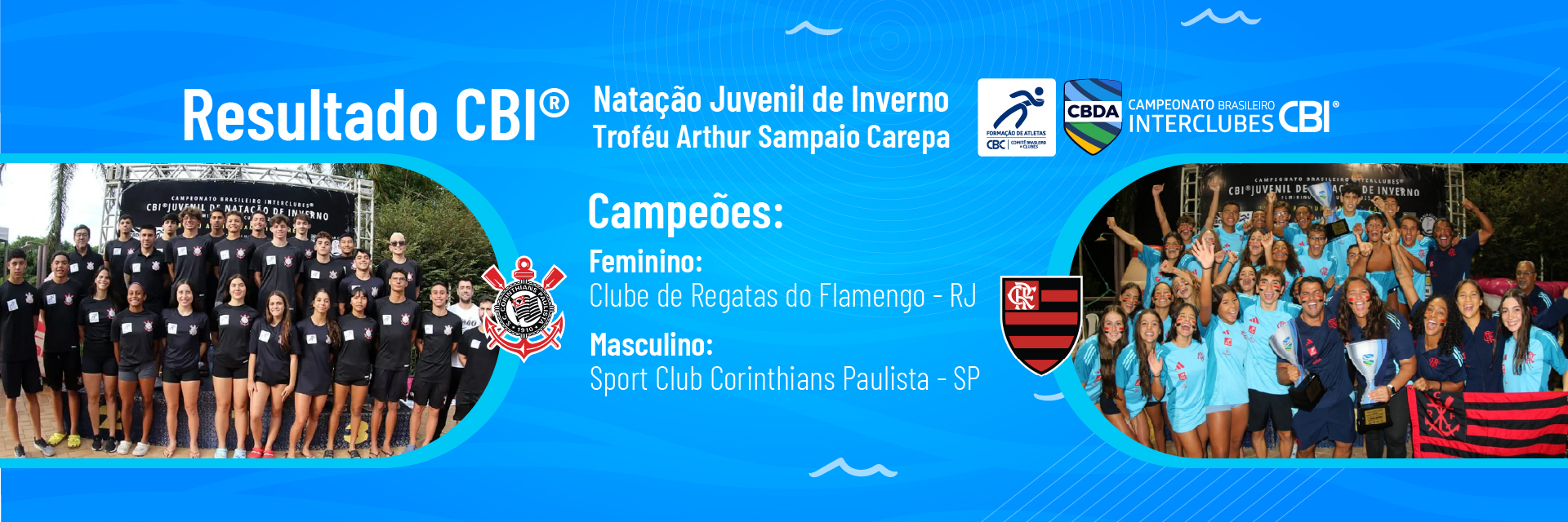 CBI® de Natação Juvenil de Inverno consagra Corinthians no masculino e Flamengo no feminino