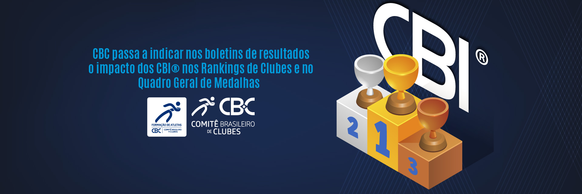 CBC passa a indicar nos boletins de resultados o impacto dos CBI® nos Rankings de Clubes e no Quadro Geral de Medalhas 