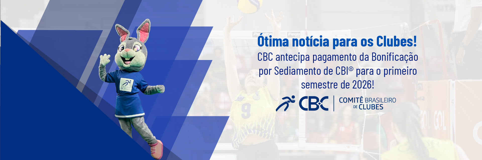 Ótima notícia para os Clubes! CBC antecipa pagamento da Bonificação por Sediamento de CBI® para o primeiro semestre de 2026!