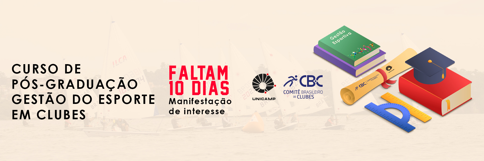 Pós-Graduação em Gestão do Esporte em Clubes – 2ª Turma - prazo para manifestação de interesse termina em 10 dias!