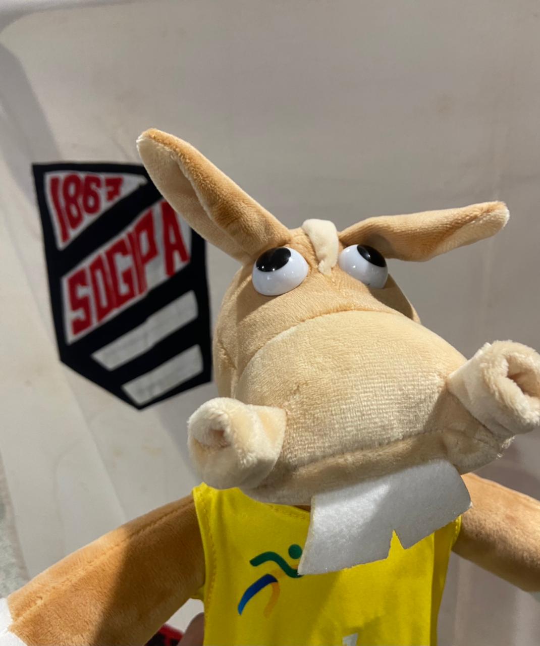 Atleta da SOGIPA-RS, Samory Uiki voltou dos Jogos Olímpicos de Tóquio 2020 e ganhou uma recepção especial do Mascote do CBC
