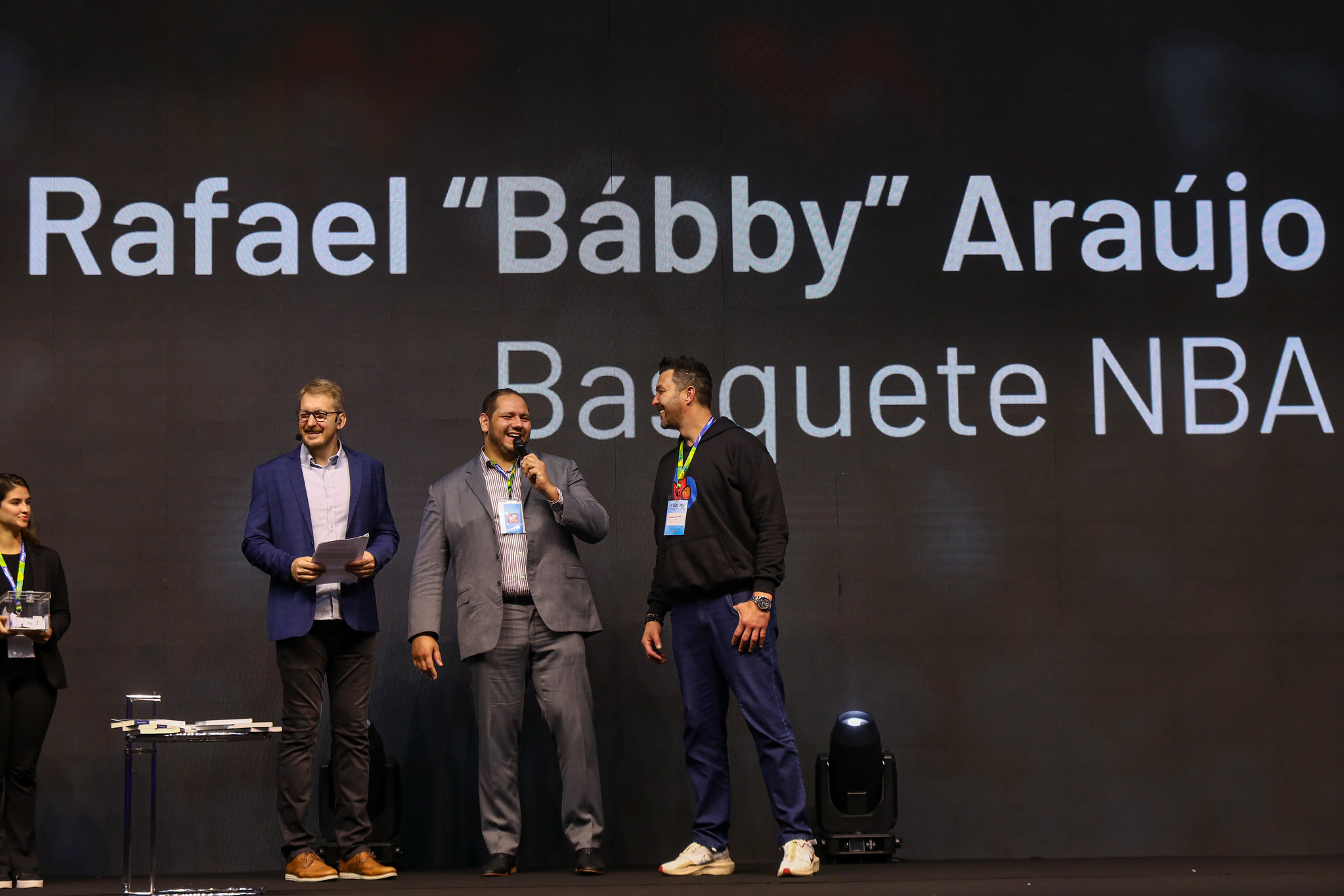 Baby do Judô no palco do Fórum Nacional